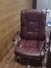 凯联（KAILIAN）真皮老板椅可躺办公椅按摩大班椅舒适久坐电脑椅家用转椅高档椅子 琥珀色+搁脚 纳帕皮 实拍图