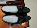 老人头(LAORENTOU)皮鞋男单鞋漆皮亮皮正装皮鞋耐磨结婚新郎男鞋尖头套脚鞋子 LA13087 黑色 42 实拍图