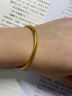 金至尊（3D-GOLD)黄金手镯实心古法素圈镯子结婚三金送女友老婆妈妈生日礼物计价 硬金空心款52号7.49克（配珠宝礼盒） 实拍图