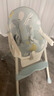 婧麒宝宝餐椅多功能婴儿家用餐椅餐桌可坐可躺可折叠 花青绿-摇摇马+置物篮+轮子+脚踏 实拍图