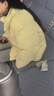 棉致2024加厚牛角扣棉服女冬季新款棉衣外套面包服羽棉袄绒服韩版学生 X8816浅黄色【高品质55】 S 90-105斤 实拍图
