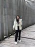 艾珠儿（Aizhuer）大毛领派克服羽绒棉服女冬季新款工装连帽加厚保暖棉袄棉衣外套潮 米白色 M （建议100-110斤） 实拍图