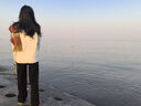 鑫联美容凳理发店椅子旋转升降圆凳子实验室凳滑轮剪发凳子可调节灰色 实拍图