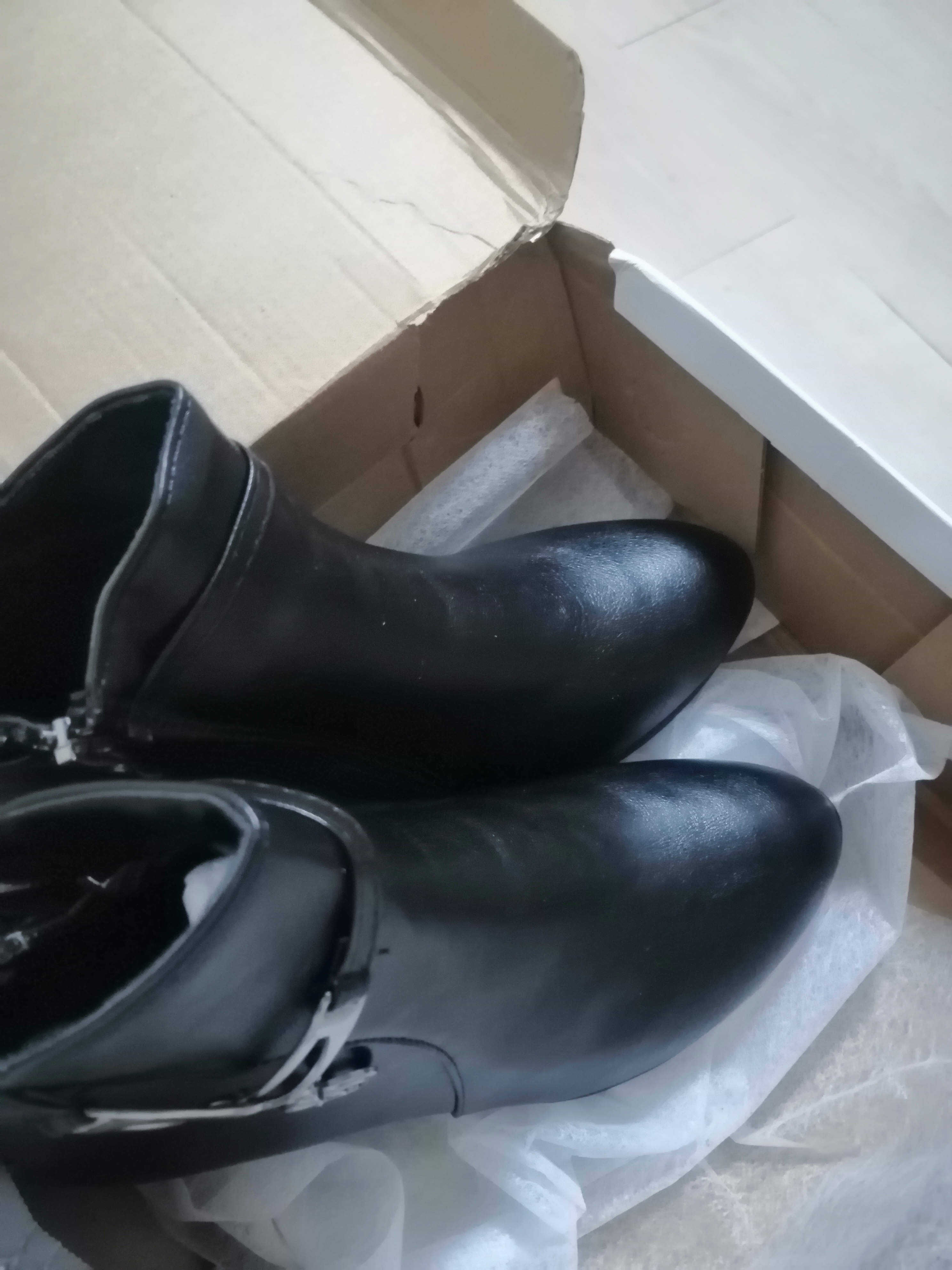 断码清仓品牌鞋短靴女秋冬新款马丁靴单靴粗跟软底加绒皮鞋中跟靴 黑色单里 36 (230mm) 实拍图