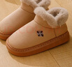 俞兆林（YUZHAOLIN）棉拖鞋女室内包跟厚底保暖毛绒棉鞋雪地靴 YO511 实拍图