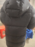 黑冰24新款户外女款连帽中长款鸭绒羽绒服冬季防风保暖羽绒服D 灰白 M 实拍图