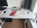 蓝立哆电动升降桌双电机电脑电竞桌书桌学习桌站立式工作台写字桌Jeru 纯白色|上市电机+两节椭圆腿H2e E0级环保板|加厚25mm---1.6米 实拍图