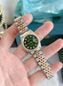 【二手99新】劳力士（ROLEX）女表日志系列69173自动机械腕表18K黄金 精钢 内钻刻后钻狗牙 绿盘大钻-表径26mm 实拍图