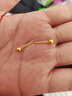 中国黄金（CHINA GOLD）18K金光珠耳钉女款新款百搭圆珠直针款耳饰情人节生日礼物送女友 18K金光珠耳钉-3mm 约0.1g 实拍图