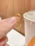 中国黄金（CHINA GOLD）黄金耳钉女士莫比乌斯耳环耳饰足金耳圈七夕情人节生日礼物送女友 莫比乌斯耳环一对 约1g【品牌礼盒】 实拍图