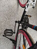 驰睿双碟刹变速死飞自行车男女成人学生款弯把实心胎公路跑车网红单车 酷飞60刀24速黑桃红 主图款竞速弯把 实拍图