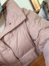 太平鸟女装羽绒服连帽泡芙冬保暖面包服外套 粉色短款 S 实拍图