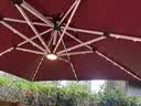 莱仕达户外遮阳伞庭院露台太阳能伞室外阳台罗马伞LS22# 2.5米卡其-带灯 实拍图