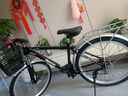 飞鸽（FG FLYING PIGEON）全轴承自行车城市通勤代步碟刹变速减震成人男女学生复古老式单车 黑色飞鸽专用变速 26寸 24速 实拍图