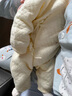 贝瑞加（Babyprints）宝宝连体衣秋冬夹棉连身衣系带护肚爬服家居内衣柔软 黄熊66 实拍图