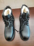 正泰牛皮棉靴羊毛一体雪地靴男厚底男士马丁靴加绒棉鞋男JZ0136黑色40 实拍图