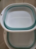 可折叠脸盆宿舍用学生婴儿洗澡盆旅行压缩水盆子 浅蓝色-大号-1个【36*33*13cm】 实拍图