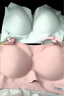 氧心（YANGXIN）云朵无尺码内衣KK果冻胶吊带背心内衣女士文胸舒适无痕无钢圈胸罩 蜜桃茶+柔雾绿（吊带款） 均码 （A-C/90-140斤） 实拍图