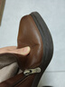 意尔康女靴羊皮粗跟气质通勤及踝靴加绒保暖短靴女 14734W 棕色   36 实拍图