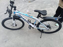 凤凰（Phoenix） 山地自行车成年人男士女士学生变速减震油刹线刹山地车自行车 白蓝色辐条轮高碳钢车架 26寸（身高160-180左右） 27速数字指拨/默认线碟可改油碟 实拍图