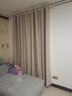 宜·家【品牌】卧室同款窗帘一整套罗马杆小窗户免飘窗客厅打孔安 浅灰拼黄+送杆 适用窗宽2.1-2.6米【帘高1.8米】 实拍图