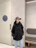 QGF小个子运动冲锋上衣女春秋季新款休闲连帽宽松小众潮牌夹克外套女 卡其色 M 实拍图