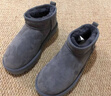 京东京造【纯羊毛】雪地靴男冬季羊皮毛一体加厚加绒保暖短筒男靴灰色40 实拍图