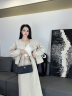 Calvin Klein【节日礼物】腋下包通勤洋气包包字母拉链ck女包单肩法棍包DH3237 001-太空黑 OS 实拍图