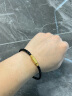 周大福男款 不锈钢扣手绳皮绳配件 20cm  YB21  实拍图