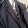 HAIPAIHAOYU西服套装男士修身商务正装西装面试职业装套西伴郎服新郎结婚礼服 A版藏青二扣【西服+西裤】 2XL (180) 实拍图