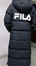 FILA 斐护科技|斐乐女装长款羽绒服冬季休闲简约连帽保暖羽绒外套 正黑色-BK 180/96A/XXL 实拍图