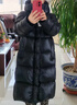 高梵黑金鹅绒服先锋2.0七格男女同款冬季加厚长款反季羽绒服 黑色 L 实拍图