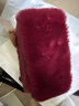 猪小耙（ZHUXIAOPA）平板毛绒围巾仿獭兔毛加厚保暖围脖女秋冬季百搭交叉简约围巾 酒红色 88cm 实拍图