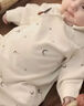 巴厘小猪（BALIPIG）新生儿婴儿衣服秋冬季加厚保暖爬爬服初生儿绑带和尚服宝宝连体衣 杏梦幻月空 66cm 实拍图