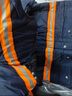 北沐晨冷库冻库专用防寒服套装工作服加厚棉衣棉裤背带裤男劳保服棉大衣 藏蓝色 XL /175 实拍图