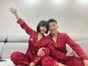 浪莎红结婚情侣睡衣女夏冰丝一男一女二套装本命年凉感家居服送女友 欢喜红-长袖长裤【礼盒装】 L 女+XL男 实拍图