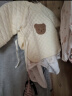 贝瑞加（Babyprints）婴儿秋冬衣服2件装新生儿半背衣初生宝宝加厚夹棉上衣 小熊59 实拍图