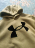 安德玛（Under Armour）男大童连帽宽松加绒卫衣运动男童卫衣244303166 绿色 150cm  实拍图