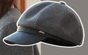 迷人微笑帽子女秋冬贝雷帽显脸小黑色八角帽韩版新款百搭画家帽鸭舌蓓蕾帽 灰色 均码 实拍图