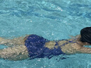 WATERTIME泳衣女高级感新款泡温泉游泳馆专用性感绝美竞速连体泳衣镜帽套装 黛紫霓裳【全新未拆封，里布轻微染色，不影响穿着】 S 实拍图
