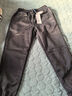 GENIOLAMODE[敖瑞鹏代言]加绒裤男士冬季加厚休闲裤子男生束脚棉裤 黑色 L 实拍图