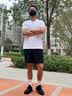 匹克跑步速干运动套装男秋季衣健身服透气排汗羽毛球服短袖短裤两件套 大白【升级A款-带拉链】 M/170 实拍图