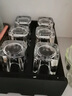 天喜（TIANXI）酒具白酒杯家用玻璃酒杯套装6个洋酒杯小号一口杯2两烈酒杯分酒器 加厚款-方形杯【6只装】+酒架 实拍图