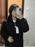 雪中飞【男女同款】秋冬新款百搭羽绒服冬长款过膝保暖加长加厚 黑色|8056 XS /155/80A 实拍图
