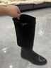 达芙妮官方长筒靴女2026新款冬季女靴时尚金属扣百搭长靴加绒高筒骑士靴 黑色 【银色锁扣】 新款上市 37 实拍图