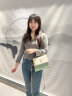 ESSONIO意大利品牌包包女包奢侈女士单肩包母亲情人节送女友老婆生日礼物 白绿色 实拍图