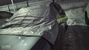 香汇源汽车前挡风玻璃防冻罩冬季挡雪冬天防霜风挡防雪小车衣车罩遮雪挡 前挡遮盖【中小型SUV】绑绳加固 实拍图