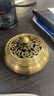 铜香炉黄铜熏香炉檀香家用室内沉香艾草艾灸焚香香薰炉蚊香盘托盒 【平底】铜香炉+48盘沉香 实拍图
