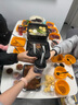 摩飞电器多功能锅折叠料理锅三代家用电陶炉火锅专用锅涮烤肉一体的分体式鸳鸯锅新款围炉聚会嗨吃盘MR9188 椰奶白标配 实拍图