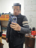 海澜之家（HLA）针织开衫男款轻商务时尚印花保暖毛衣男冬 深灰镶拼04 2XL 185/100A 推荐165~180斤 实拍图